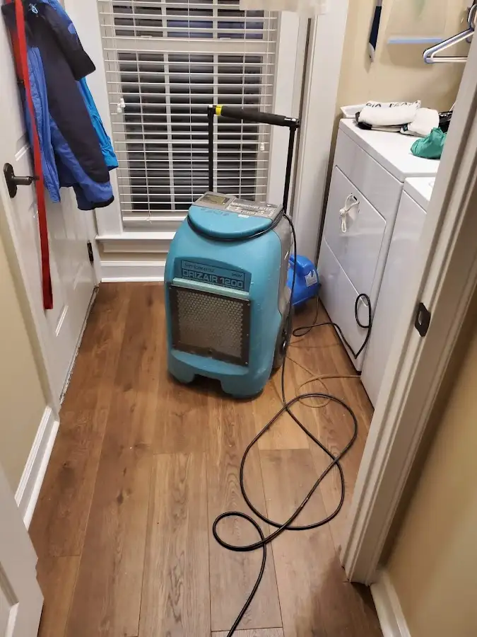 Commercial dehumidifier deployed for Flood Damage Cleanup in Winthrop
